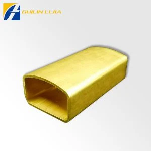 Corrimano a tubo in ottone antico
